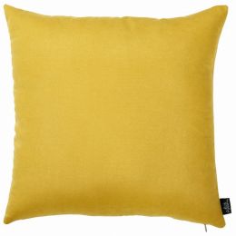 Set of 2 Yellow Brushed Twill decorative Throw Pillow Covers
