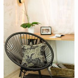 17"x 17" Light Maple Jacquard Leaf decorative Throw Pillow Cover (Pack of 1)