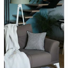 17"x 17" Grey Jacquard decorative Throw Pillow Cover (Pack of 1)