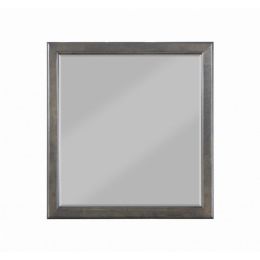 Classic Gray Wooden Mirror (Pack of 1)