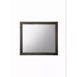 Gray Oak Wooden Rectangular Mirror (Pack of 1)