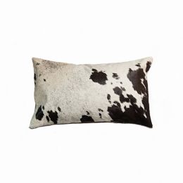18" x 18" x 5" Salt And Pepper Chocolate And White Cowhide - Pillow (Pack of 1)