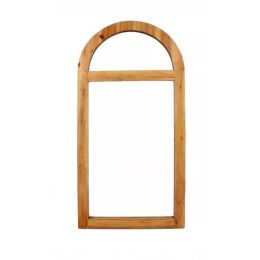 4.75" x 23.75" x 1.25" Brown Rustic With Minimalist Window Frame Dressing  Mirror (Pack of 1)