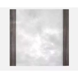 41" Grey MDF  Glass  and Veneer Mirror (Pack of 1)