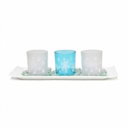 Elegant Designs Winter Wonderland Candle Set of 3