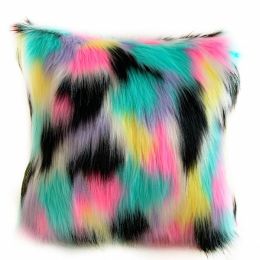 Plutus Exotic Faux Fur Luxury Throw Pillow (Pack of 1)