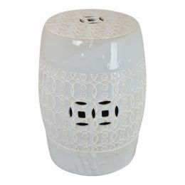 Plutus Brands Plant Stand - White in White Porcelain (Pack of 1)