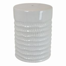 Plutus Brands Plant Stand in White Porcelain (Pack of 1)