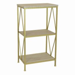 Plutus Brands Metal Plant Stand in Gold Metal (Pack of 1)