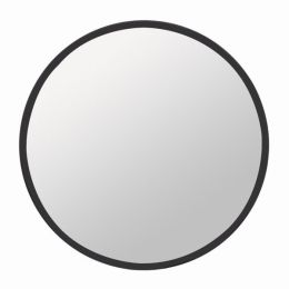 Plutus Brands Metal Wall Mirror in Black Metal (Pack of 1)