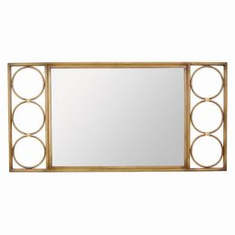 Plutus Brands Metal Mirror Decoration in Brown Metal (Pack of 1)