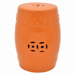 Plutus Brands Garden Plant Stand in Orange Porcelain (Pack of 1)