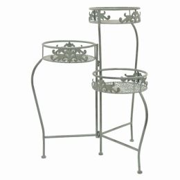 Plutus Brands Metal Folding Plant Stand in Green Metal (Pack of 1)