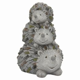 Plutus Brands Hedgehog Garden Decoration in Colored Resin (Pack of 1)