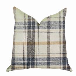 Plutus Plaid Rendezvous Luxury Throw Motif Pillow (Pack of 1)