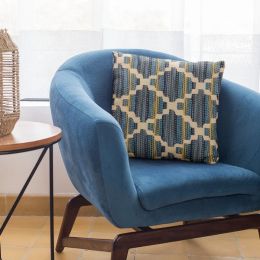 Plutus Luxury Throw Pillow (Blue Mixed Variety 10) (Pack of 1)